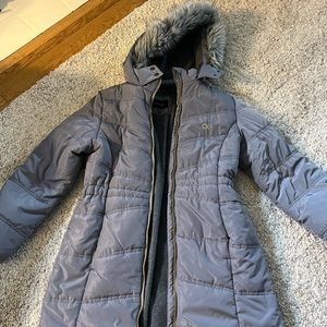Calvin Klein long winter coat. Size XL 16 girls